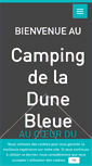Mobile Screenshot of camping-dunebleue.com
